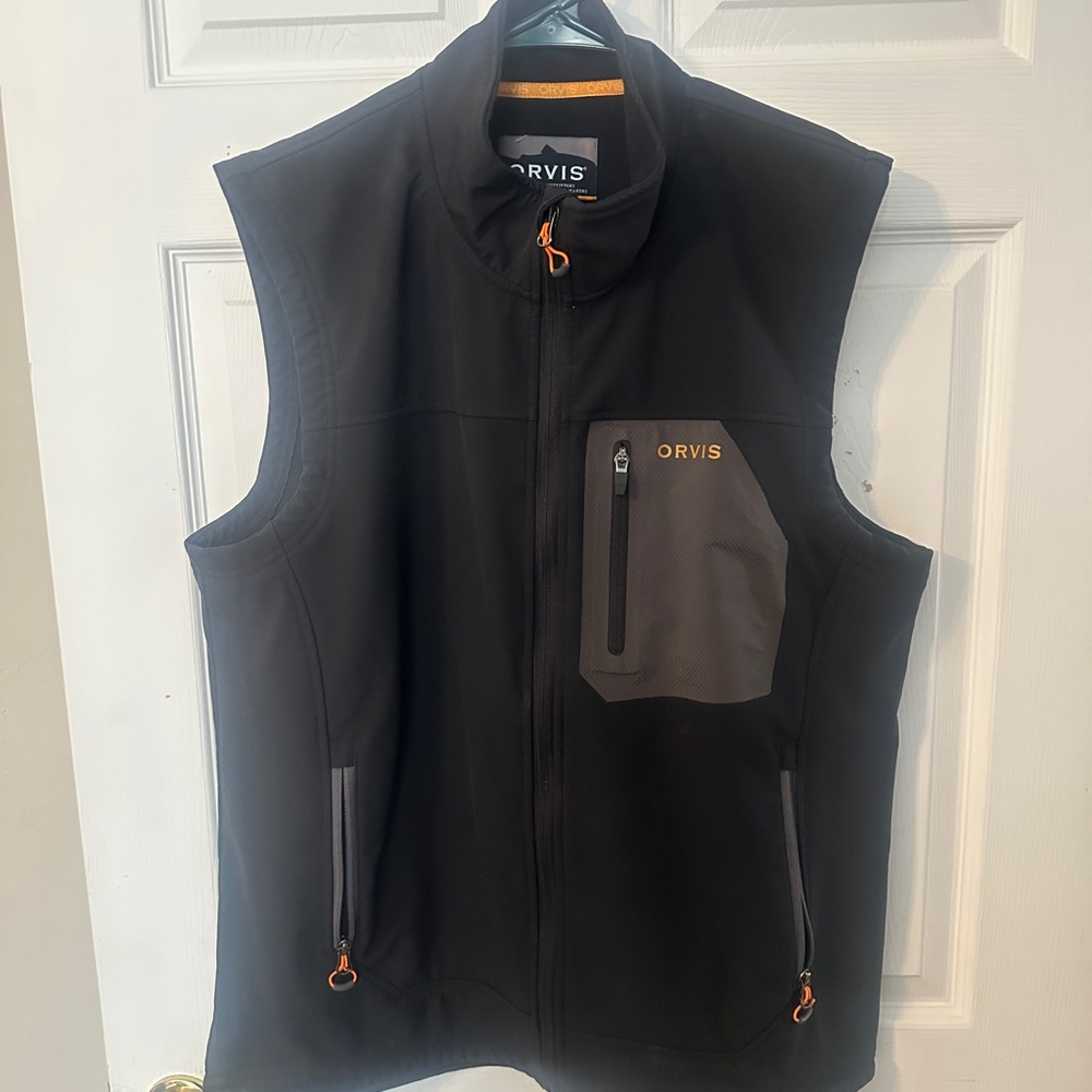 Orvis Men's Black and Charcoal Tech Vest - Large